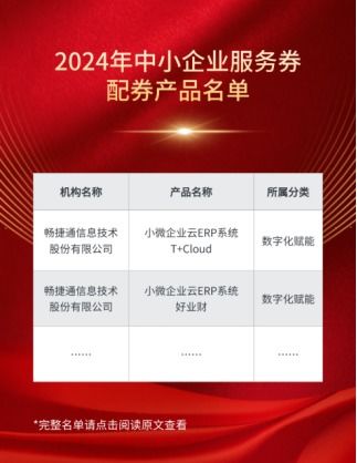 北京市中小企业服务券产品名单公布,t cloud和好业财双双入选